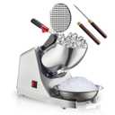 Electric Ice Shaver 300W Snow Cone Maker Machine 143lbs/hr Shaved Ice Machine Stainless Steel Kitchen Electric Ice Crush with a Free Ice Pick and Ice Cube Tray