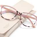 Madison Avenue Square Vintage TR90 Blue Light Blocking Reading Glasses for Women, Computer Readers Eyeglasses