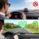 Heads Up Display for Cars, Digital HUD Speedometer for Automotive Windshields with GPS - Large Font Display, USB Plug & Play, and Auto Brightness Adjustment, Car Interior Accessories (MPH-Green)