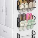 Wall Shoe Rack for RV Shoe Storage, 3 Pack Wall Mounted Shoe Rack with Sticky Hanging Mounts for Camper Small Space Shoe Holder for Door Shoes Organization Shelf No Drilling, 17.7 x 4.4 x 8.6 inches