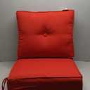 Greendale Home Fashions Outdoor Sunbrella Premium Deep Seat Cushion, 2 Piece Set, Canvas Jockey Red