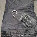 Magnetic Thermal Insulated Door Curtain Cover Block fit 36x82inch Door,Curtains Itself Size 38x84inch Cotton Thermal Curtain for Winter, Thermal Doors Curtain for Doors Blocking Wind and Snow, Gray