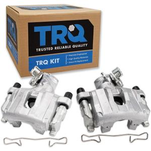 TRQ Rear Brake Caliper Set Zinc Coated Hardware Compatible with 2007-2009 Ford Focus