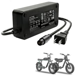54.6V 3A Fast Battery Charger for Super 73,with 3-Pin Connector for 48V Lithium Battery 110V-120V Power Adapter Compatible for Z/S/R-Series,Z S R Adventure, ZX,RX,S2,Replacement Part etc (3A)