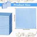 Bailarina 80 Pack Blue Mist Satin Napkins,17x17 Inches Wedding Napkins Square Soft Silky Table Napkins Bulk Decorative Elegant Cloth Napkin for Party Decoration, Banquet,Wedding,Graduation