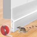 Door Draft Stopper for Bottom of Door, Adjustable Weather Stripping Door Seal for Cold Insulation, Under Door Sweep for Exterior & Interior Doors, Door Bottom Seal Blocker Noise (78inch,Transparent)