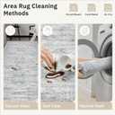 Soalmost Washable Runner Rug, 2'6" x 8' Non-Slip Kitchen Vintage Foldable Hallway Runners for Entryway, Laundry, Bedroom, Grey