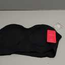 WOWENY Strapless Bras for Women Bandeau Bra Wireless Non-Slip Silicone Seamless Padded Tube Top Bra (Medium, Black)