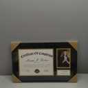 11x18.5 Diploma Frame, Display 8.5x11 Certificate Document and 4x6 Graduation Picture, Graduation Degree Frame with Real Glass and Double Mats, Black Wood Grain