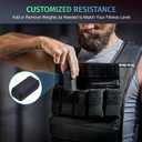 ZELUS 45lb Weighted Vest with Iron Weights for Exercise, Adjustable Weight Vest for Men, Workout Vest for Home Workouts Cardio Strength Training Weight Loss (Black)