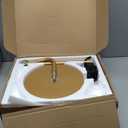 36W LED Floor Lamp, Upgrade Super Bright Standing Lamp, Modern Stepless Dimmable Torchiere Tall Lamp with Remote Control, 350Rotating Head Reading Floor Lamp for Living Room, Bedroom, Office (Gold)