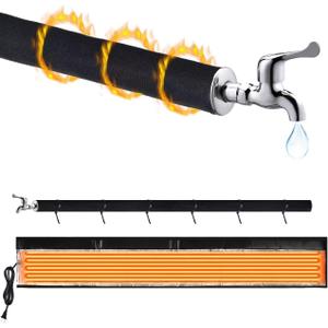 1PC Water Pipe Heat Blanket 78.7 x 6.3 with 4.9 ft Power Cord, 110V, Max Temp 140F, Aluminum Foil Freeze Protection Heating Cable for Metal & Plastic Pipes Freeze Protection