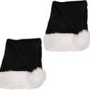 Black Santa Hats – 2-Pack Holiday Costume caps