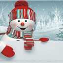 Jbofyee Cute Winter Snowman Bath Mat 24x16 Inch Non-Slip Soft Microfiber Bathroom Rugs Washable Bathmat, Carpet Rug Entryway Christmas Greeting Decor for Tub Shower Room Floor