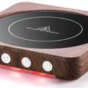 House Gem Mug Warmer - 36W Coffee Mug Warmer for Desk with Temperature Display, 2-12Hrs Auto Shut Off, Smart Candle Warmer - Ideal Coffee Gifts Accessories Keep Beverages Coffee Warmer (Wood)