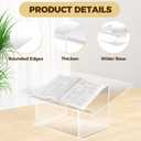 Thickening Acrylic Tabletop Podium, Portable Plexiglass Pulpits, Clear Podium Stand for Weddings,Classroom,Conference,Churches,Professional Presentation (23-1/2"W x 10-1/2"H x 14-1/4"D)
