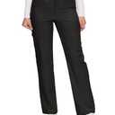 floralhue Women’s Scrub Pants –Drawstring Soft Stretch, Anti-Wrinkle Women's Scrub Pants with 6 Pockets (Black, XL)