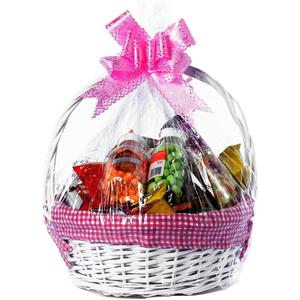 KoberrLi Cellophane Wrap Cellophane Bags 18x25 inch Gift Baskets 10 Count Large Clear Wrapping Plastic Bags for Easter Boxes Blanket Quilt