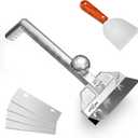 Grill Scraper Heavy Duty Griddle Scraper Set with Replacement Blades Flat Top Grill Accessories Griddle Cleaning Kit for Restaurants,Diners, Outdoor Grill Cleaning
