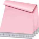 Metronic Large Poly Mailers 19x24 50 pcs, Shipping bags for Small Business, Shipping Envelopes for Clothing, Mailing Bags for Shipping Supplies in Pink