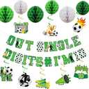 Holkcog Soccer Balloons 10th Birthday Decorations, 10th Birthday Decorations for Boys Girls, Double Digit Soccer Birthday Party Supplies, 10 Year Old Happy Birthday Soccer Sports Theme Party Cards