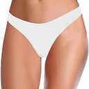 SHEKINI Women's Bikini Bottom Black Brazilian Swim Bottoms Low Waist Ruched Back Swimsuit Bottom, L