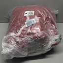 YAAPSU Chunky Knit Blanket Throw 51"x63", Soft Jumbo Chenille Throw Blanket, 100% Hand Knitted Throw Blankets for Couch Bed, Big Thick Cable Knit Blanket, Large Rope Knot Crochet Blanket (Burgundy)