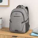 SHRRADOO Anti Theft Laptop Backpack Travel Backpacks with Combination Lock for Women Men (Grey, Large)