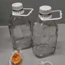 KMIGRUAN 2QT Heavy Duty Glass Milk Bottle with Lid,2Pack 64oz Glass Milk Jug with Reusable Airtight Screw Lid,Bottles for Juice,Water,Oat or Plant Milks