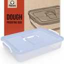 Chef Pomodoro Pizza Dough Proofing Box, 14 x 11-Inch, Preparation Container with Lid, Fits 4-6 Proofing Balls, Household Pizza and Bread Dough Tray With Convenient Carry Handle (Blue)