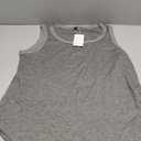 AUTOMET Womens Loose Fit Casual Flowy Tank Tops Square Neck Trendy Sleeveless Summer Tops Clothes Outfits 2025 (Large, Light Grey)