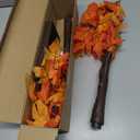 2 Pack Fall Lighted Maple Tree 48 LED Lights Thanksgiving Decoration Artificial Tree Lights 20 inch Battery or USB Powered DIY Table Light for Desktop Autumn Harvest Party Indoor Decor