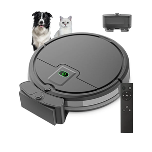 Robot Vacuum, Tangle Free Robot Vacuum Cleaner,2900Pa Suction Robotic Vacuum Cleaner with Remote Control,Automatic Self-Charging,Long Run Time,Slim&Quiet for Low Carpet Pet Hair (Black)