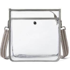 Bluome Clear Bag for Stadium Events 12x12x6, Clear Purses Stadium Bag Crossbody Purses for Concerts Football Games Travel