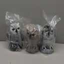 Fake Owl Decoy to Scare Birds Away, Plastic Garden Owl Scarecrow for Garden, Waterproof Owl Statue for Courtyard Orchard Doorway Roof Owl Decor 3 Pack