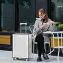 30 Inch Clear PVC Luggage Cover, Waterproof Suitcase Protector with Tag Pocket, Reusable Dustproof Travel Cover for 30 Checked Luggage