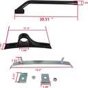 8591000 Fender Mounting Bracket Mount Kit Fit for 19.5"-24.5" Dual Dump Flatbed Rear Wheels Semi Trailers Trucks 8590195 8590245 Poly Fender