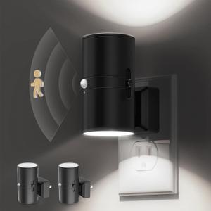 L LOHAS LED Motion Sensor Night Light, [2 Pack] Bright Nightlight, 5000K Daylight White, Motion Activated Night Light, Dimmable 0-100LM, Motion Sensor Light Indoor Plug in for Kids, Bedroom, Bathroom