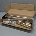 16-150 Inch Curtain rods, 1 Inch Diameter Splicing and Telescoping Structure Window Treatment Rods Set Adjustable Drapery Rods Heavy Duty Pole, Warm Gold