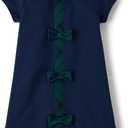 Gymboree Girls and Toddler Short Sleeve Dressy Dress (12, Tidal Green Plaid)