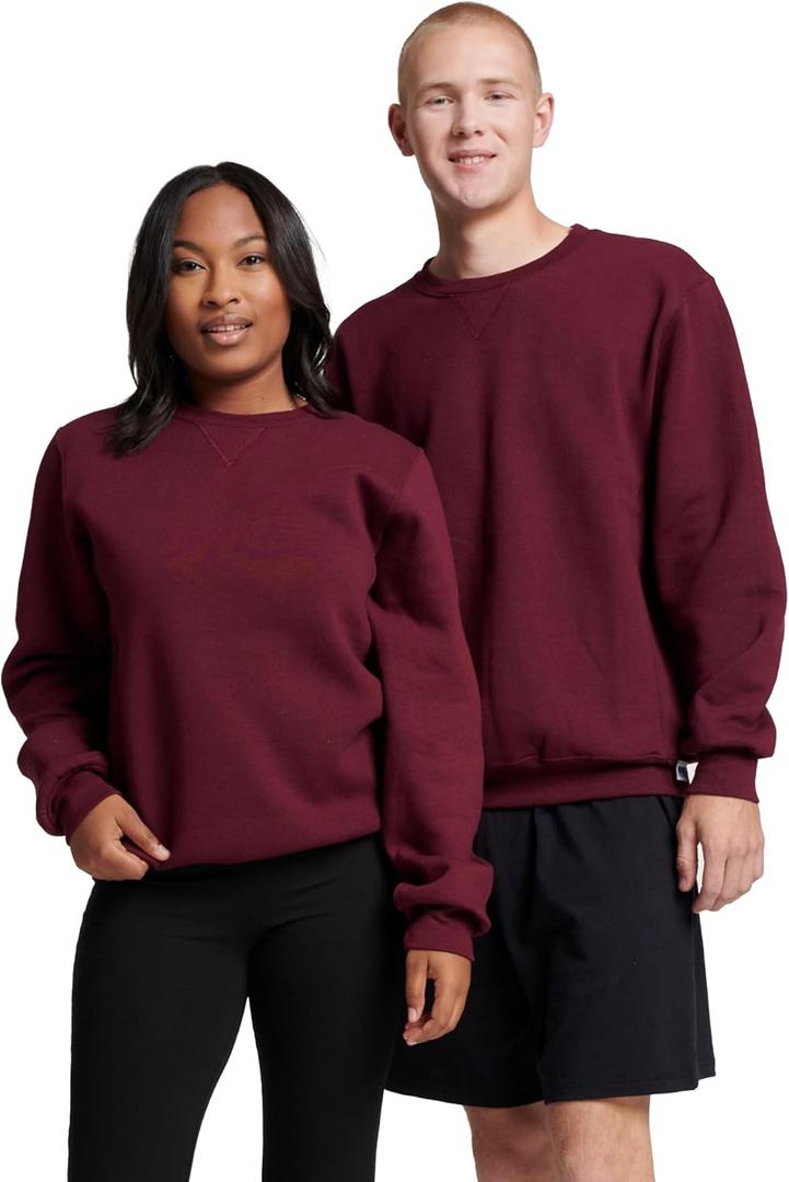 Russell Athletic Men's Dri Power Crew Neck Sweatshirt (Medium, Maroon)