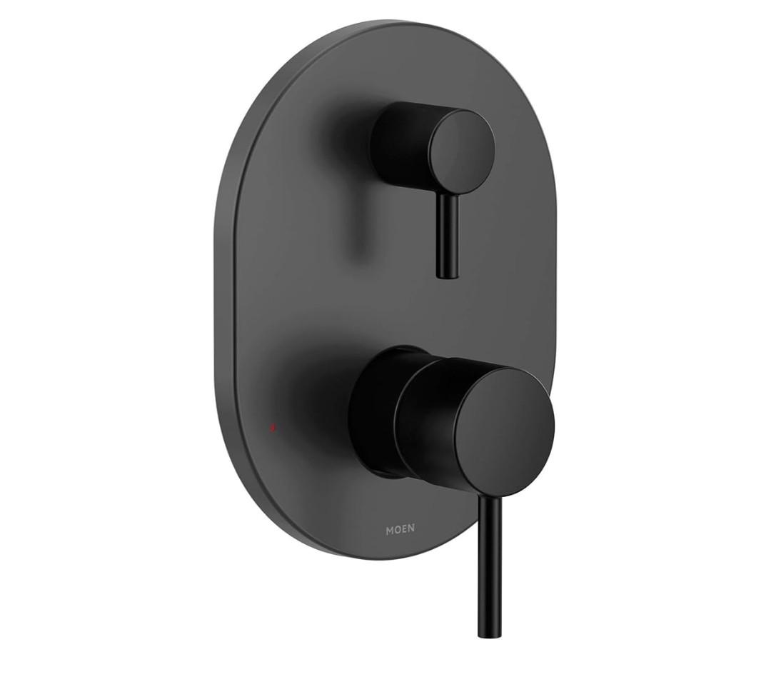 Moen Align Matte Black M-CORE 3-Series 2-Handle Shower Faucet Trim, Valve Required, UT3290BL