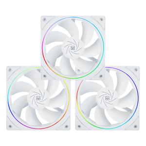 Thermalright TL-S12RW X3 CPU Fan 120mm Reverse Fan Case Cooler Fan Comes with ARGB Lighting,CPU Cooling Fan with 1500RPM Speed,White PC PWM Silent Computer Fan,Set of Fans