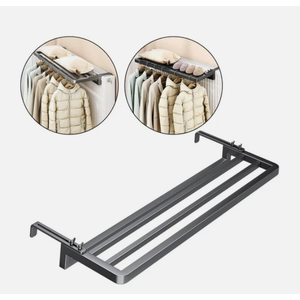 Carbon Steel Towel Rail No Drilling Required Neatly Hang Towels and Bathrobes