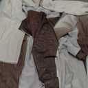 Prlemend Muslim Abaya for Women Gradient Color Cardigan Islamic Flash Robe Prayer Clothes with Hijab (Small, Coffee)