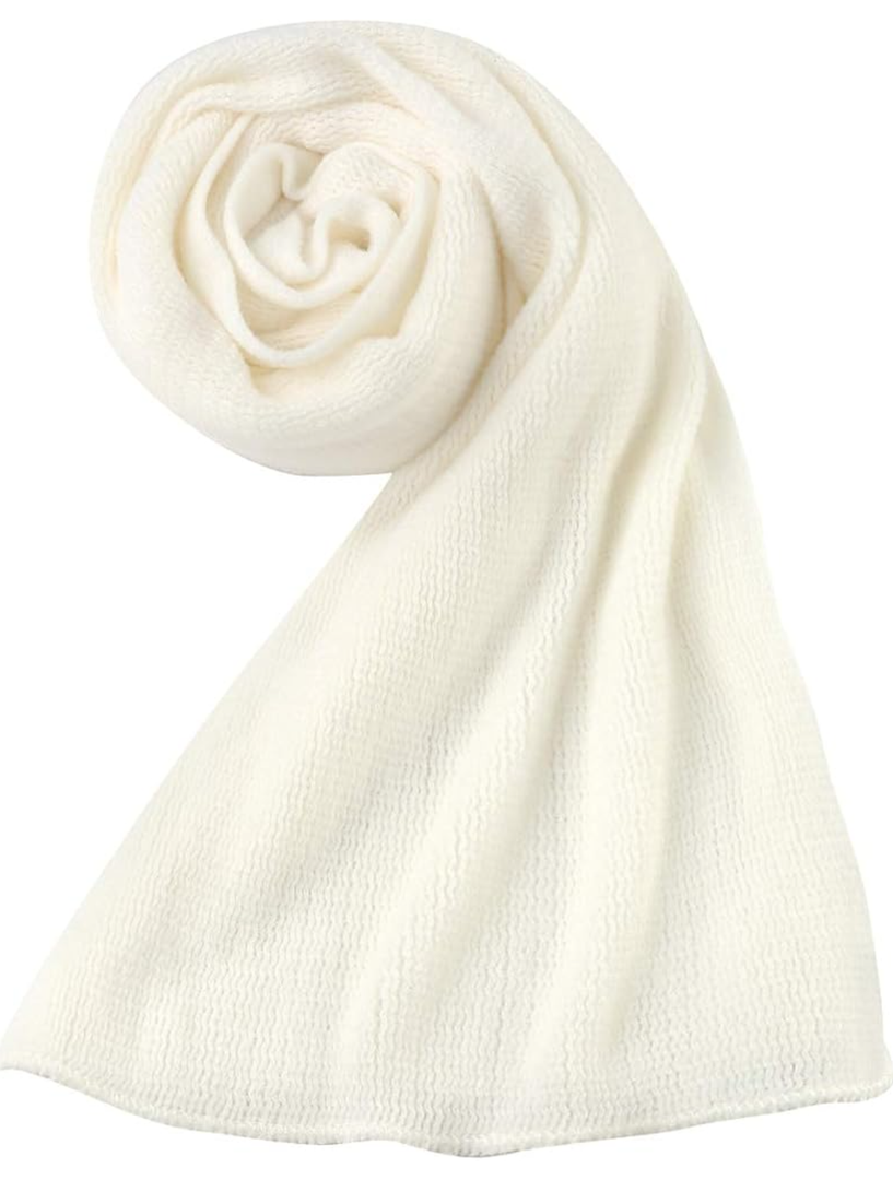 Allegra K Women Winter Scarf Warm Knitted Long Rectangle Shape Stylish, Beige