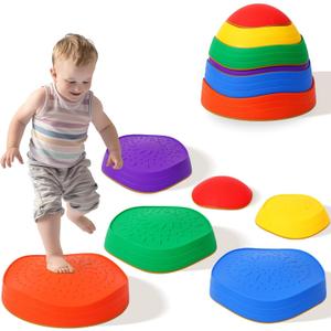 6Pcs Stepping Stones for Kids Non-Slip PP Toddler Stepping Stones Balance Stepping Stones Kids Set for Indoor & Outdoor Play - Stepping Stones for Toddlers 1-3