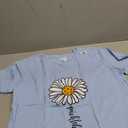 Womens Pickleball Daisy Flower V-Neck T-Shirt,XL