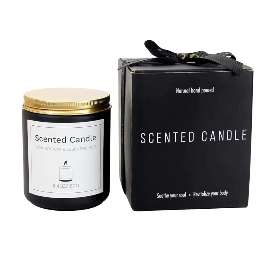 Baltic Amber Scented Candle Gift | Aromatherapy Candle | Glass Jar 180g-6.4Oz | Natural Soy Wax & Essential Oil | Ideal Gift For Birthday, Valentine's Day, Christmas | (Baltic Amber)