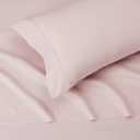Amazon Basics Ultra-Soft, Breathable, Wrinkle Free Brushed Microfiber 3-Piece Bed Sheet Set with 14-Inch Deep Pockets, Twin XL, Blush Pink, Solid